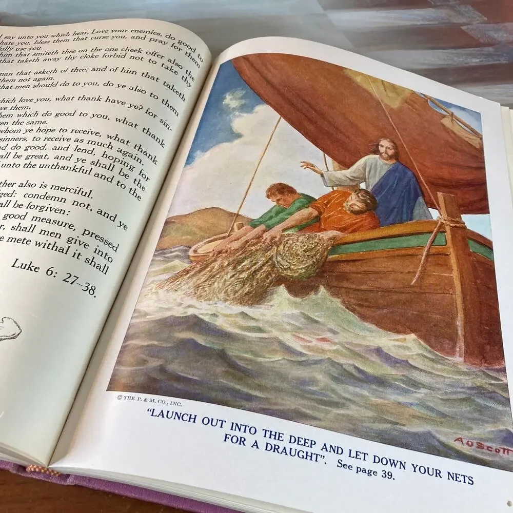 Vintage 50s Bible Stories for Young People (Platt & Munk) Hardcover Illustrated